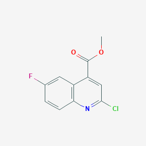 Methyl 2-chloro-6-fluoroquinoline-4-carboxylate chemical structure (CAS 1243032-25-8)
