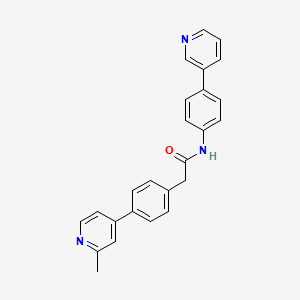 2-(4-(2-Methylpyridin-4-yl)phenyl)-N-(4-(pyridin-3-yl)phenyl)acetamide chemical structure (CAS 1243243-89-1)