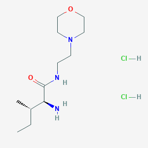 (2S,3S)-2-Amino-3-methyl-N-(2-morpholinoethyl)pentanamide dihydrochloride chemical structure (CAS 1243259-19-9)