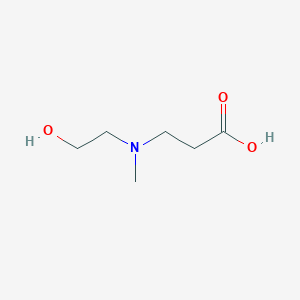 3-((2-Hydroxyethyl)(methyl)amino)propanoic acid chemical structure (CAS 124335-43-9)