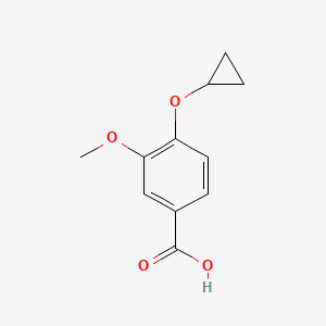 4-Cyclopropoxy-3-methoxybenzoic acid chemical structure (CAS 1243355-05-6)