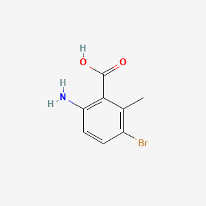 6-Amino-3-bromo-2-methylbenzoic acid chemical structure (CAS 124341-06-6)