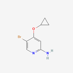 5-Bromo-4-cyclopropoxypyridin-2-amine chemical structure (CAS 1243438-23-4)