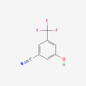 3-Hydroxy-5-(trifluoromethyl)benzonitrile chemical structure (CAS 1243459-56-4)