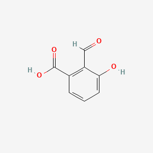 2-Formyl-3-hydroxybenzoic acid chemical structure (CAS 1243461-12-2)