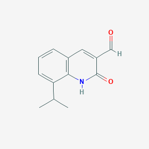 2-Hydroxy-8-isopropylquinoline-3-carbaldehyde chemical structure (CAS 124353-01-1)
