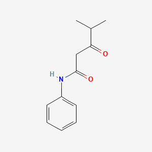 4-Methyl-3-oxo-N-phenylpentanamide chemical structure (CAS 124401-38-3)