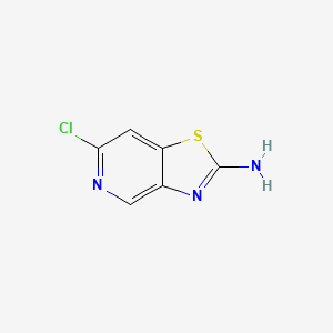 6-Chlorothiazolo[4,5-c]pyridin-2-amine chemical structure (CAS 1244058-73-8)