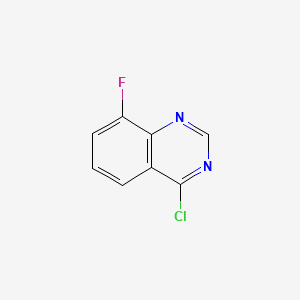 4-Chloro-8-fluoroquinazoline chemical structure (CAS 124429-27-2)