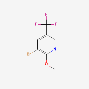 3-Bromo-2-methoxy-5-(trifluoromethyl)pyridine chemical structure (CAS 124432-63-9)