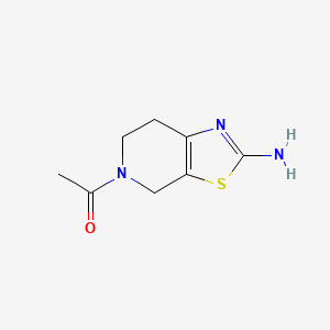 1-(2-Amino-6,7-dihydrothiazolo[5,4-c]pyridin-5(4H)-yl)ethanone chemical structure (CAS 124458-11-3)