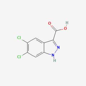 5,6-Dichloro-1H-indazole-3-carboxylic acid chemical structure (CAS 124459-91-2)