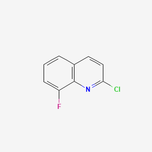2-Chloro-8-fluoroquinoline chemical structure (CAS 124467-23-8)