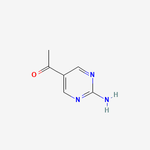 1-(2-Aminopyrimidin-5-yl)ethanone chemical structure (CAS 124491-42-5)