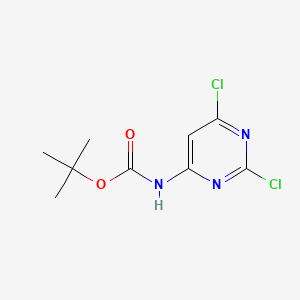 tert-Butyl (2,6-dichloropyrimidin-4-yl)carbamate chemical structure (CAS 1244949-72-1)
