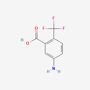5-Amino-2-(trifluoromethyl)benzoic acid chemical structure (CAS 1245457-01-5)