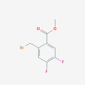 Methyl 2-(bromomethyl)-4,5-difluorobenzoate chemical structure (CAS 1245515-61-0)