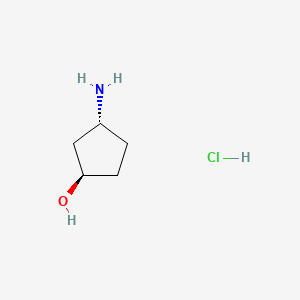 trans-3-Aminocyclopentanol hydrochloride chemical structure (CAS 124555-33-5)