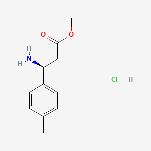 Methyl (S)-3-amino-3-(p-tolyl)propanoate hydrochloride chemical structure (CAS 1245606-62-5)