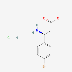 (S)-Methyl 3-amino-3-(4-bromophenyl)propanoate hydrochloride chemical structure (CAS 1245606-63-6)