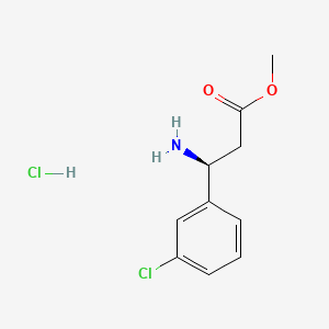 Methyl (S)-3-amino-3-(3-chlorophenyl)propanoate hydrochloride chemical structure (CAS 1245606-65-8)