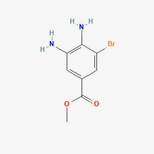 Methyl 3,4-diamino-5-bromobenzoate chemical structure (CAS 1245643-11-1)