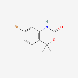 7-Bromo-4,4-dimethyl-1H-benzo[d][1,3]oxazin-2(4H)-one chemical structure (CAS 1245643-21-3)