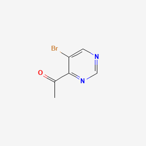 1-(5-Bromopyrimidin-4-yl)ethanone chemical structure (CAS 1245643-85-9)