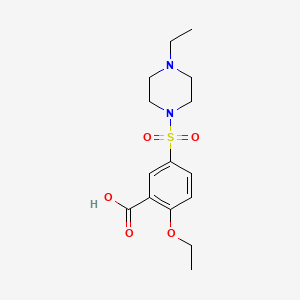 2-Ethoxy-5-((4-ethylpiperazin-1-yl)sulfonyl)benzoic acid chemical structure (CAS 1245644-35-2)