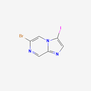 6-Bromo-3-iodoimidazo[1,2-a]pyrazine chemical structure (CAS 1245644-42-1)