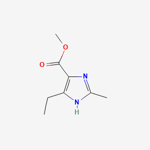 Methyl 4-ethyl-2-methyl-1H-imidazole-5-carboxylate chemical structure (CAS 1245644-44-3)