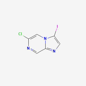 6-Chloro-3-iodoimidazo[1,2-a]pyrazine chemical structure (CAS 1245645-10-6)
