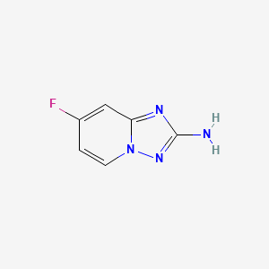 7-Fluoro-[1,2,4]triazolo[1,5-a]pyridin-2-amine chemical structure (CAS 1245645-49-1)