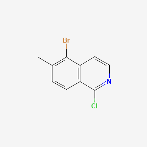 5-Bromo-1-chloro-6-methylisoquinoline chemical structure (CAS 1245647-25-9)