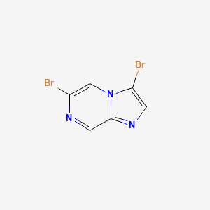 3,6-Dibromoimidazo[1,2-a]pyrazine chemical structure (CAS 1245647-43-1)