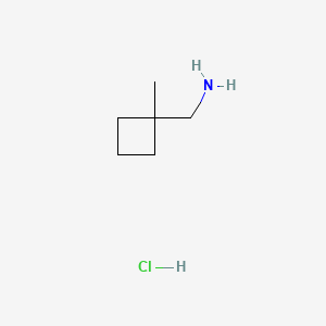 (1-Methylcyclobutyl)methanamine hydrochloride chemical structure (CAS 1245647-53-3)