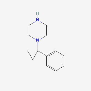 1-(1-Phenylcyclopropyl)piperazine chemical structure (CAS 1245647-91-9)