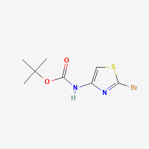tert-Butyl (2-bromothiazol-4-yl)carbamate chemical structure (CAS 1245647-95-3)