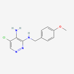 5-Chloro-N3-(4-methoxybenzyl)pyridazine-3,4-diamine chemical structure (CAS 1245648-29-6)