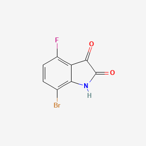 7-Bromo-4-fluoroindoline-2,3-dione chemical structure (CAS 1245648-36-5)