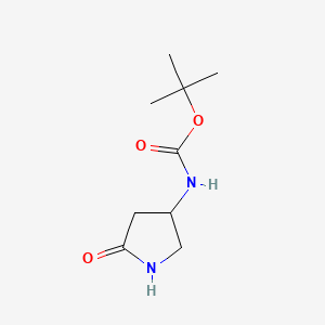 tert-Butyl (5-oxopyrrolidin-3-yl)carbamate chemical structure (CAS 1245648-84-3)