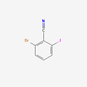 2-Bromo-6-iodobenzonitrile chemical structure (CAS 1245648-93-4)