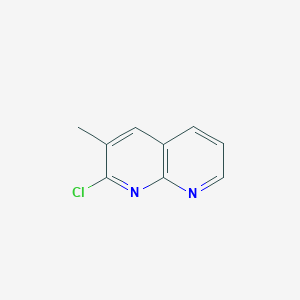 2-Chloro-3-methyl-1,8-naphthyridine chemical structure (CAS 1245649-45-9)