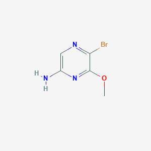 5-Bromo-6-methoxypyrazin-2-amine chemical structure (CAS 1245649-92-6)
