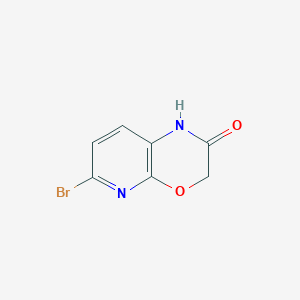 6-Bromo-1H-pyrido[2,3-b][1,4]oxazin-2(3H)-one chemical structure (CAS 1245708-13-7)