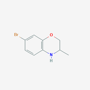 7-Bromo-3-methyl-3,4-dihydro-2H-benzo[b][1,4]oxazine chemical structure (CAS 1245708-18-2)