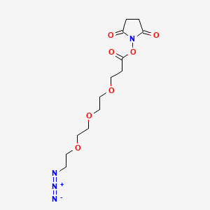 2,5-Dioxopyrrolidin-1-yl 3-(2-(2-(2-azidoethoxy)ethoxy)ethoxy)propanoate chemical structure (CAS 1245718-89-1)