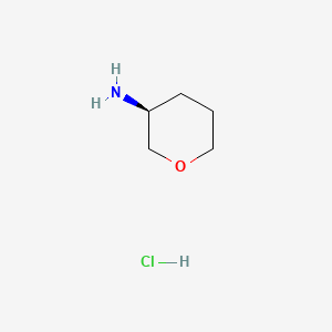 (S)-Tetrahydro-2H-pyran-3-amine hydrochloride chemical structure (CAS 1245724-46-2)
