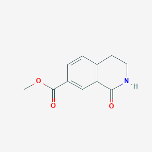 Methyl 1-oxo-1,2,3,4-tetrahydroisoquinoline-7-carboxylate chemical structure (CAS 1245798-40-6)