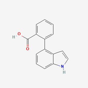 2-(1H-Indol-4-yl)benzoic acid chemical structure (CAS 1245807-50-4)